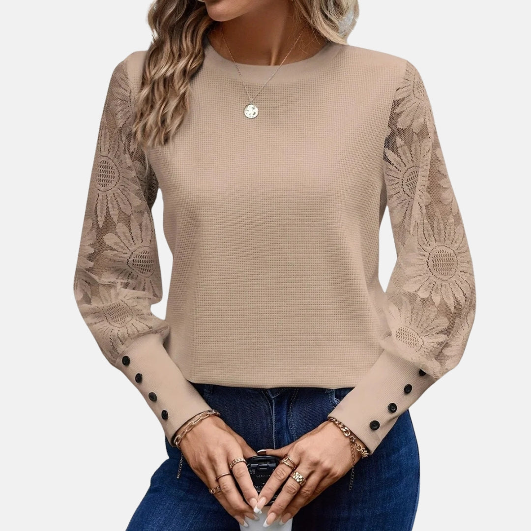 Marcella | Blouse élégante à manches en dentelle