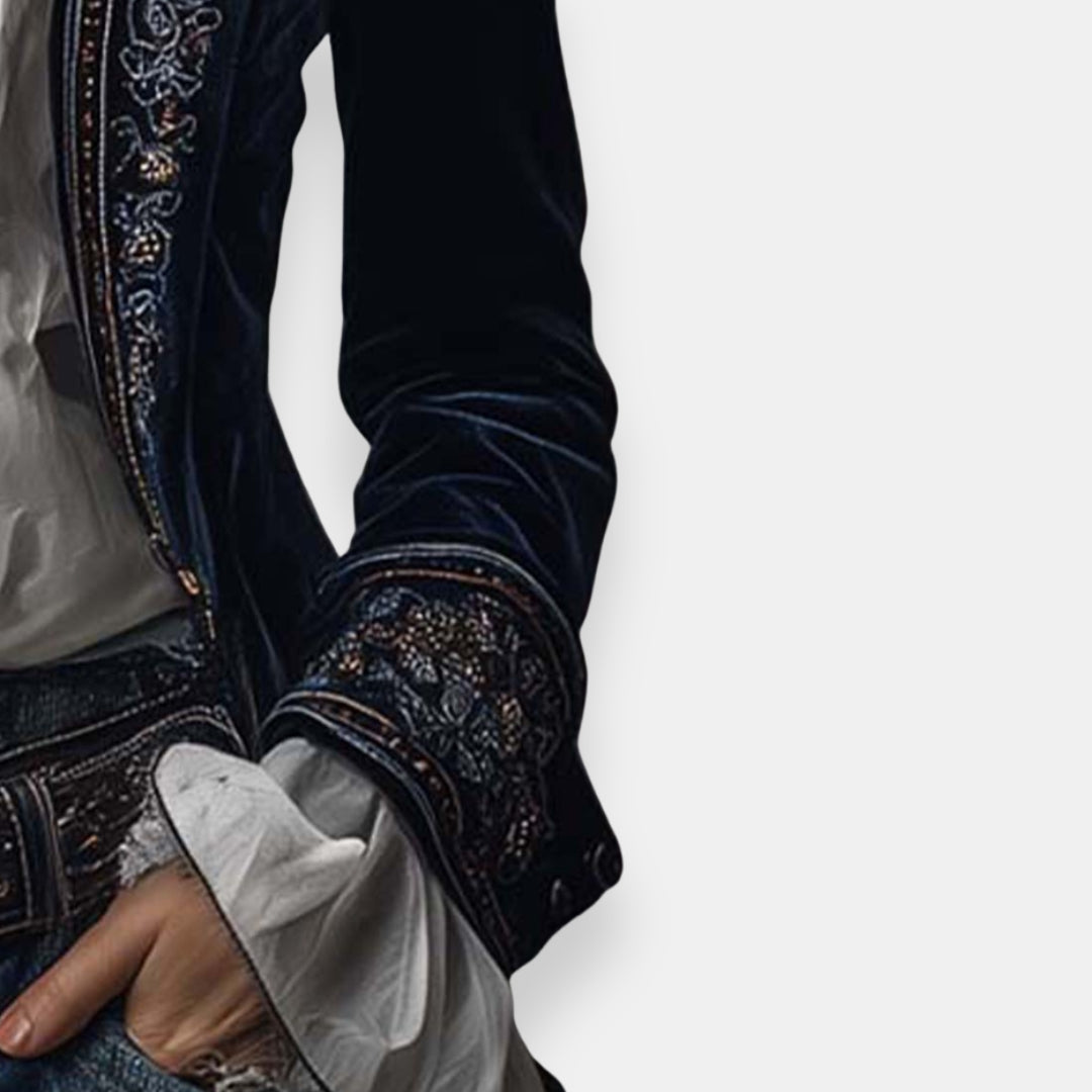 Garbiñe | Veste en Velours à Fermeture Zippée