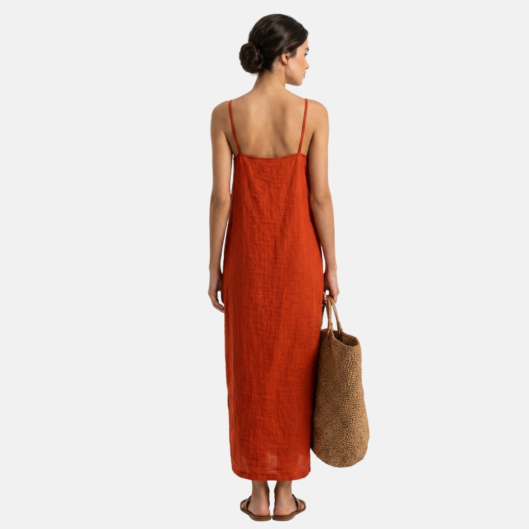 Soléane | Robe longue à fines bretelles