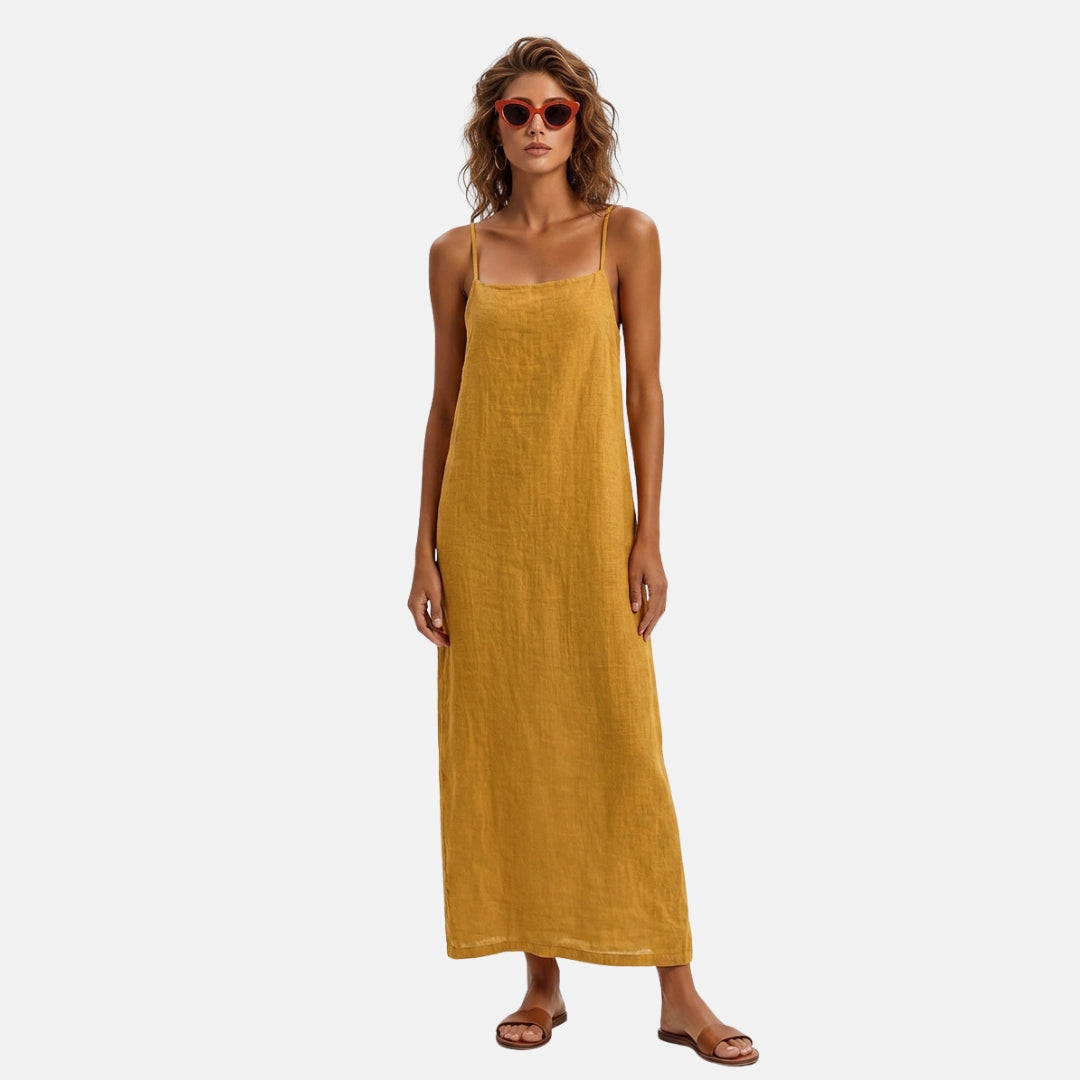 Soléane | Robe longue à fines bretelles