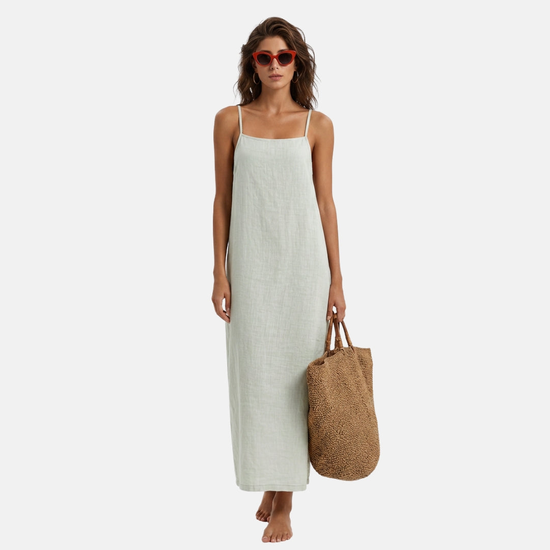 Soléane | Robe longue à fines bretelles
