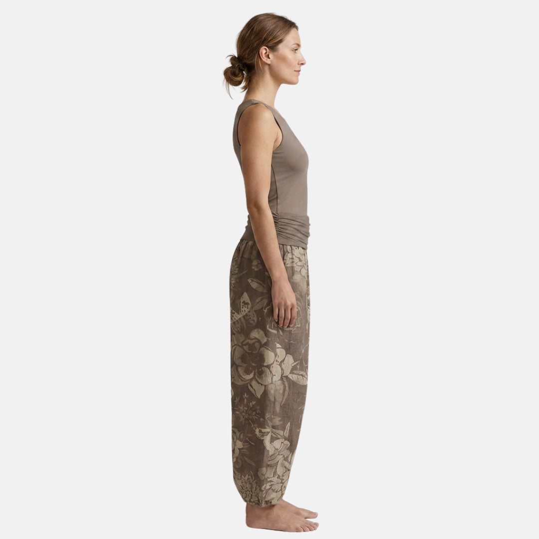 Garance | Pantalon bouffant à imprimé floral