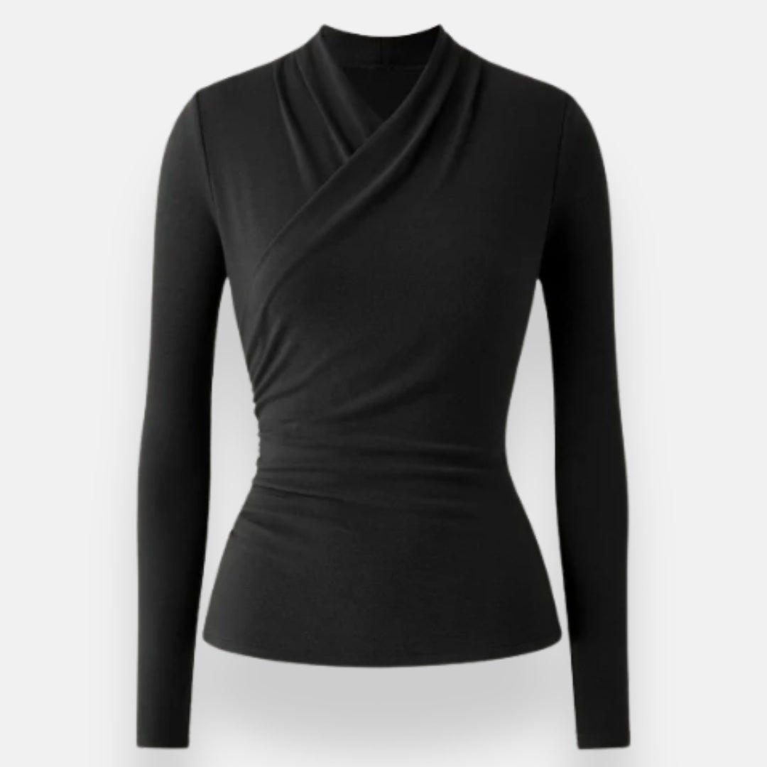 Cérina | Haut enveloppant à manches longues