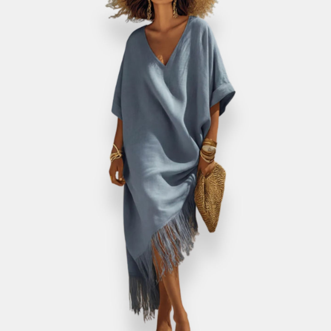 Azalaïs | Robe Kaftan Franges