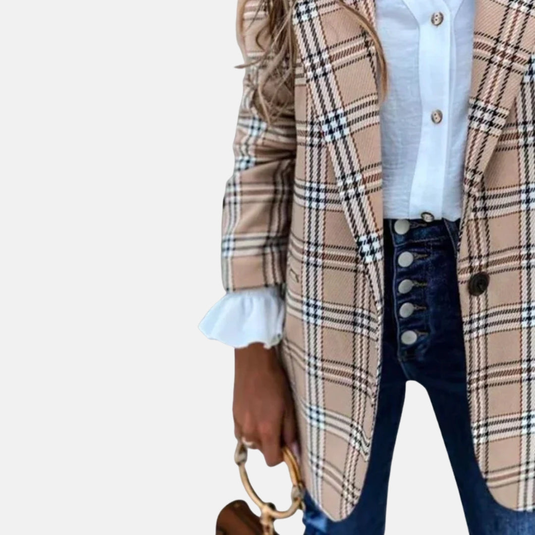 Calienne | Blazer à carreaux chic