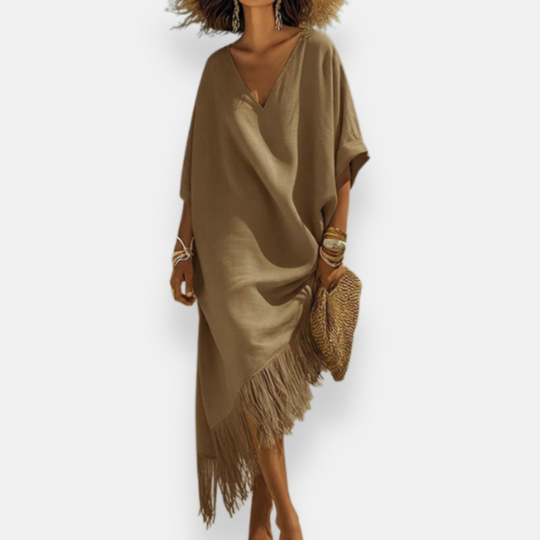 Azalaïs | Robe Kaftan Franges