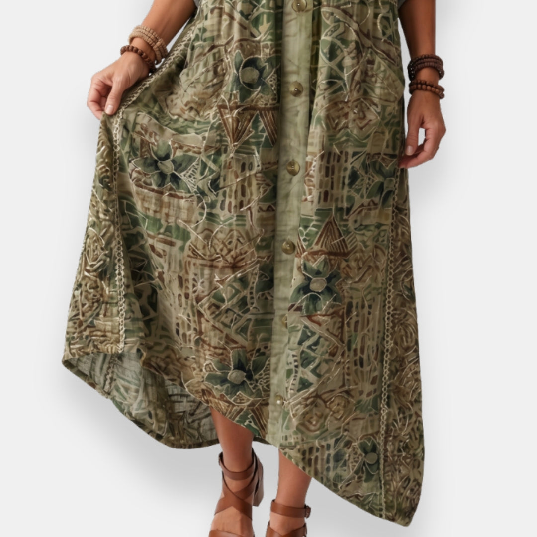 Aziliz | Robe Kaftan Patchwork