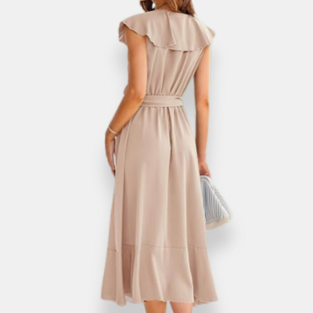 Brénaine | Robe portefeuille à volants