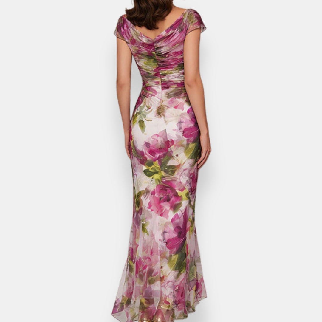 Maëllise | Robe Fleurie Drapée