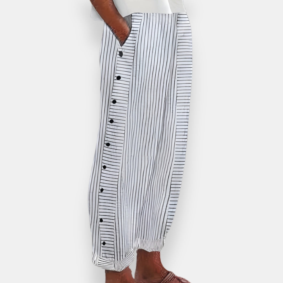 Vanina | Pantalon Large Rayé