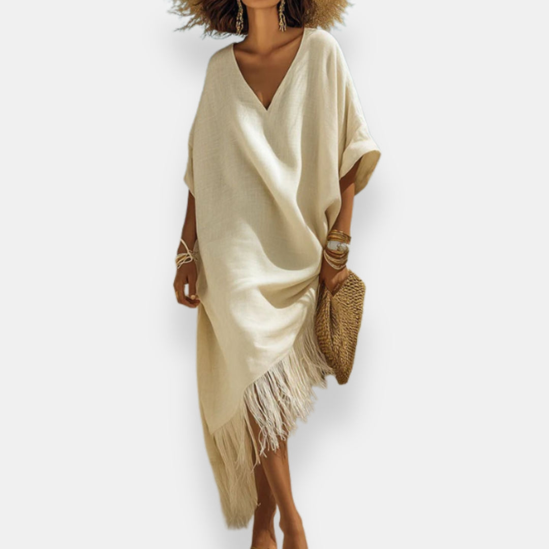 Azalaïs | Robe Kaftan Franges