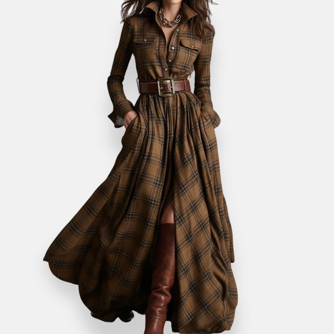 Énélie | Robe Chemise Carreaux