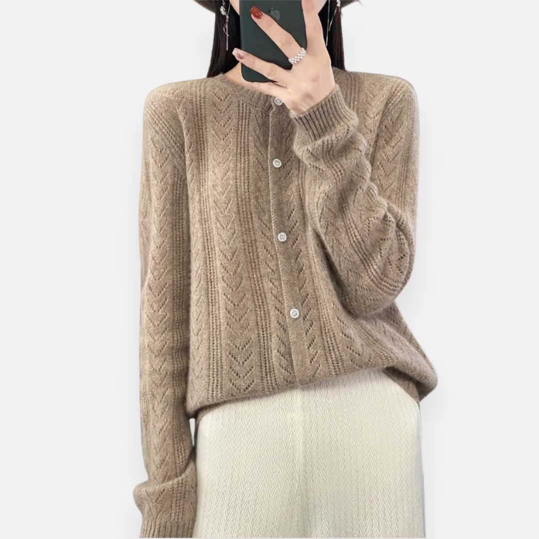 Santorin | Cardigan léger à maille ajourée