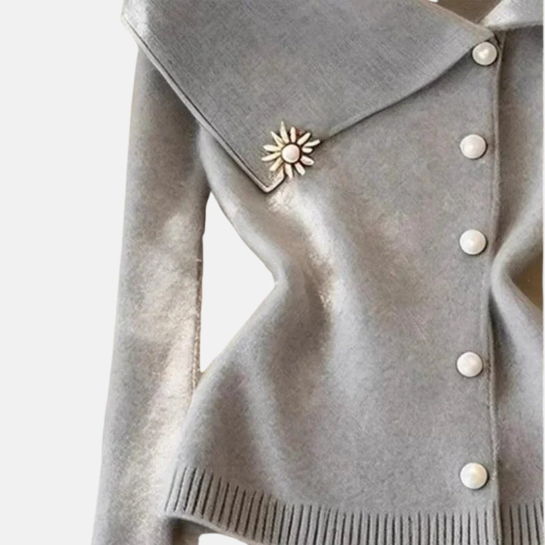 Alix | Cardigan à col drapé