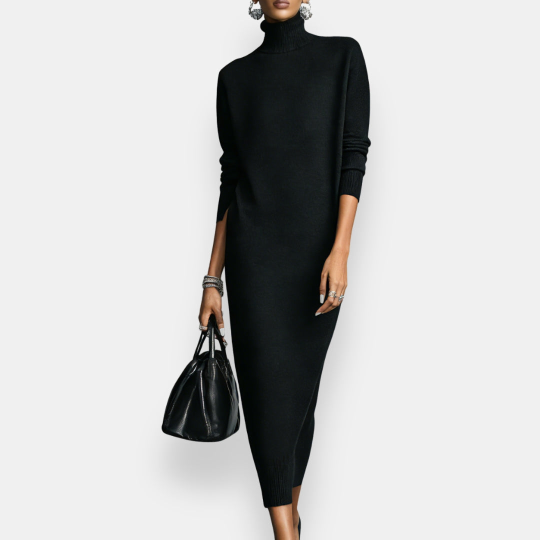 Florveine | Robe maille col roulé