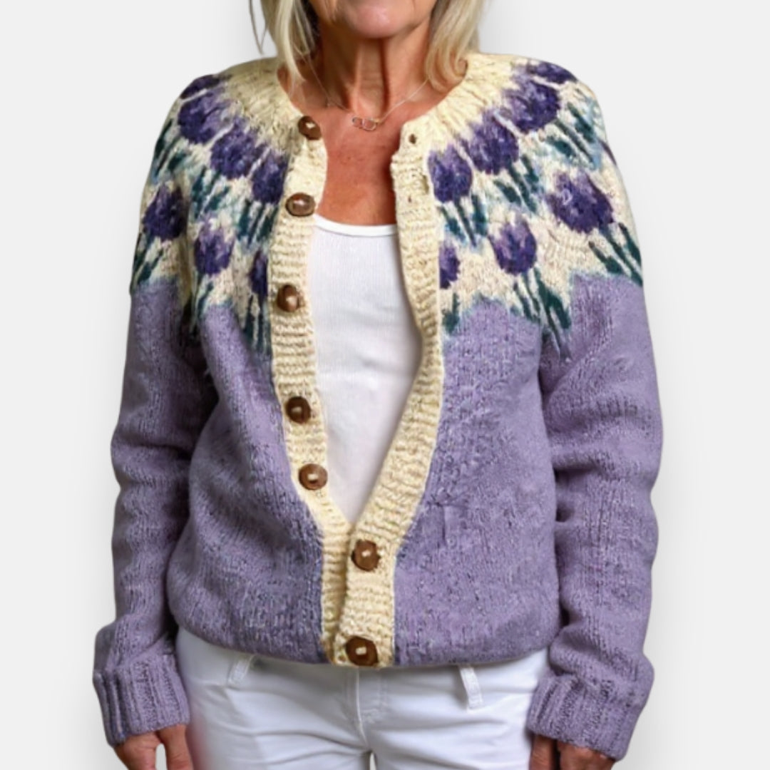 Zoraya | Cardigan tricoté nordique