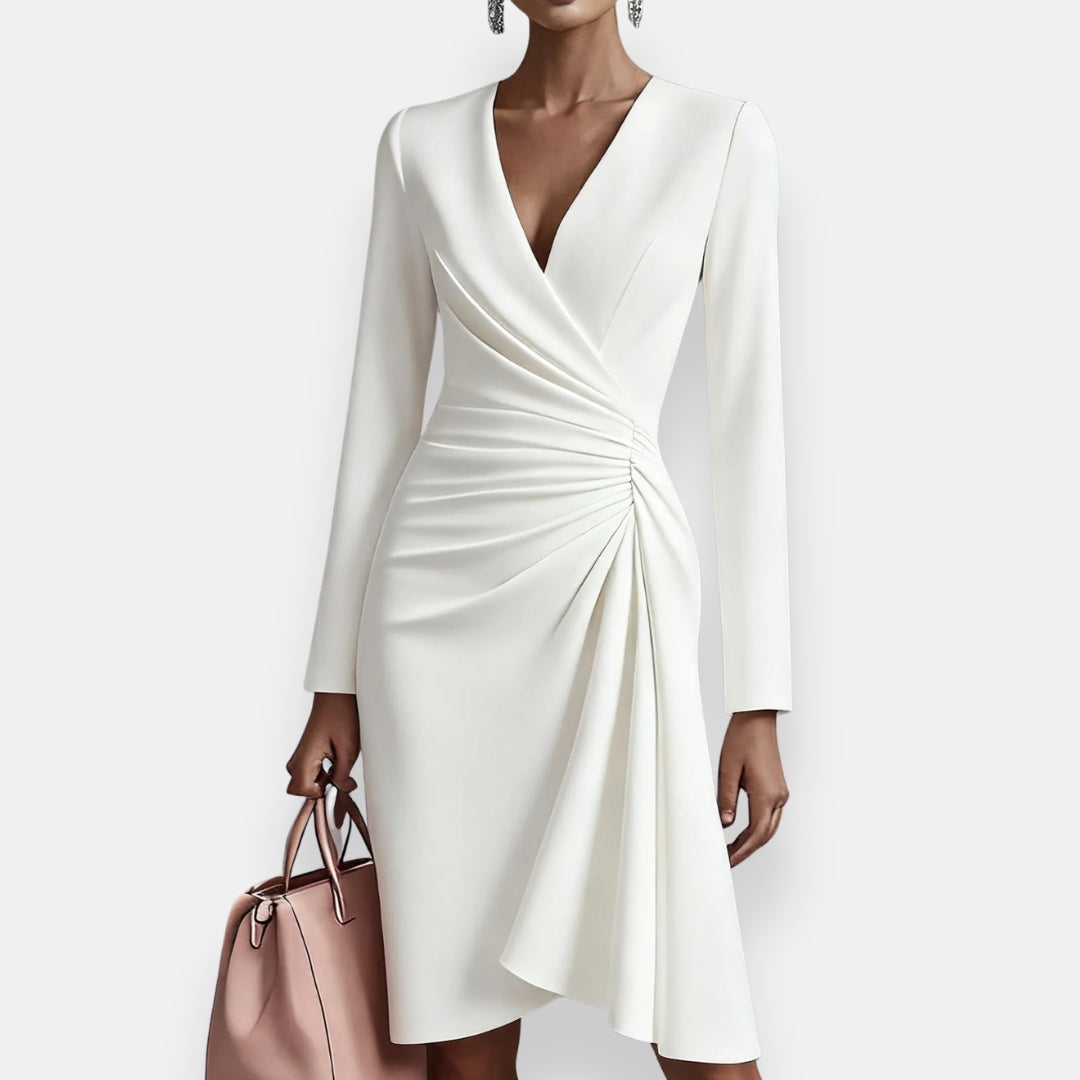 Cariste | Robe drapée élégante