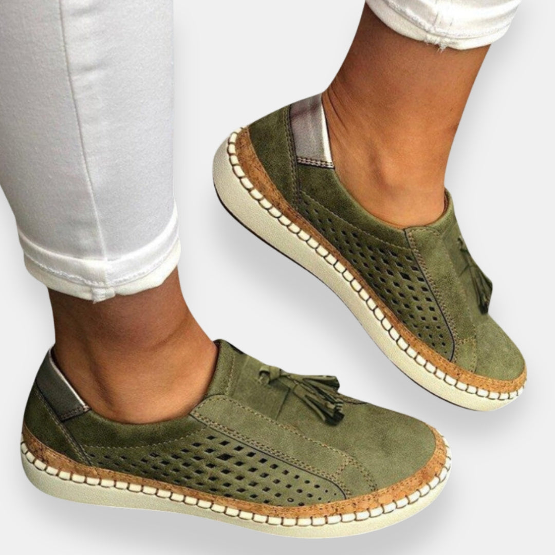 Drévoline | Mocassins ajourés à pompon
