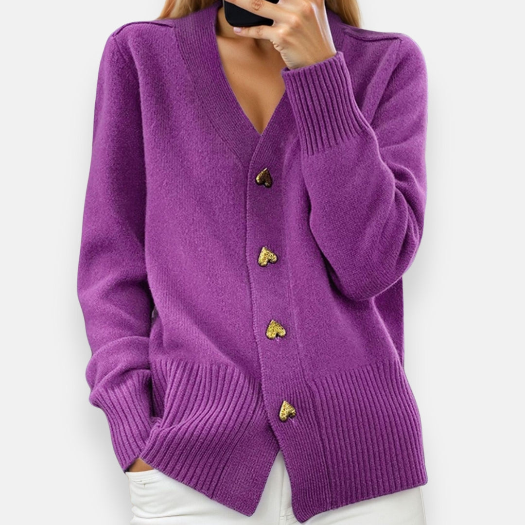 Éléana | Cardigan chic à boutons bijoux