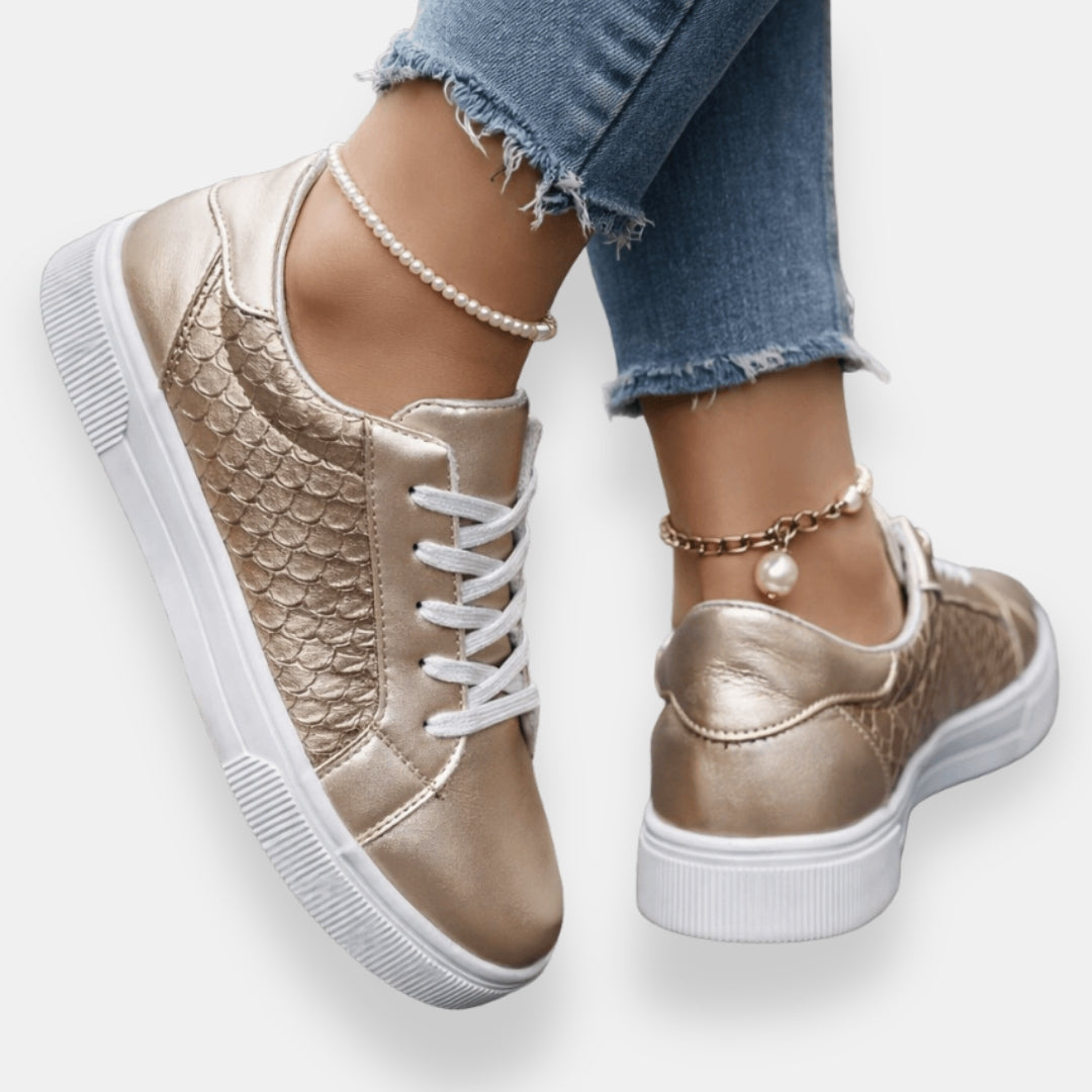 Tanaïs | Sneakers métallisées texturées