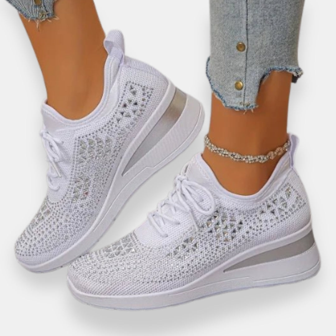 Joëlvrine | Sneakers strass compensées