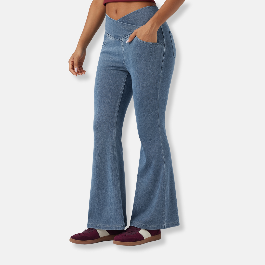 Isabelle | Jean flare taille haute