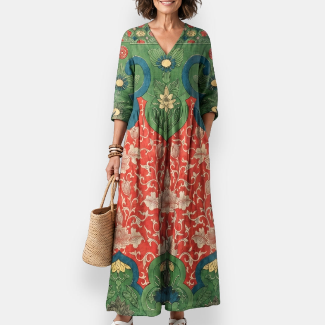 Morvane | Robe Kaftan Florale