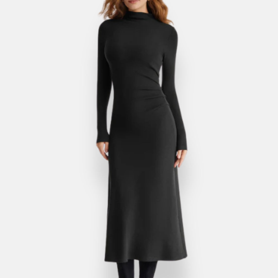 Mirelda | Robe longue à col montant