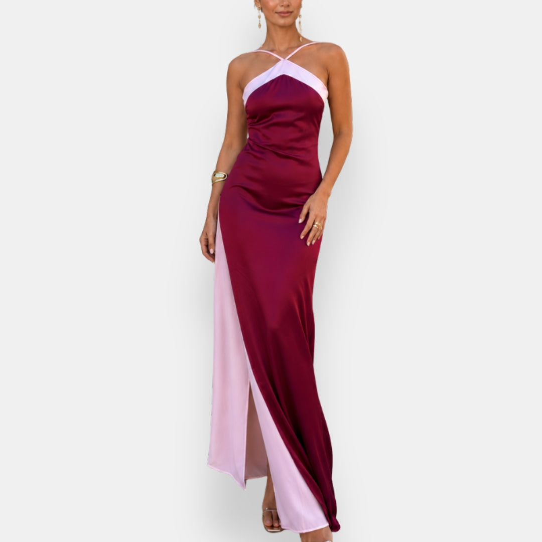 Rovanne | Robe Satinée Bicolore