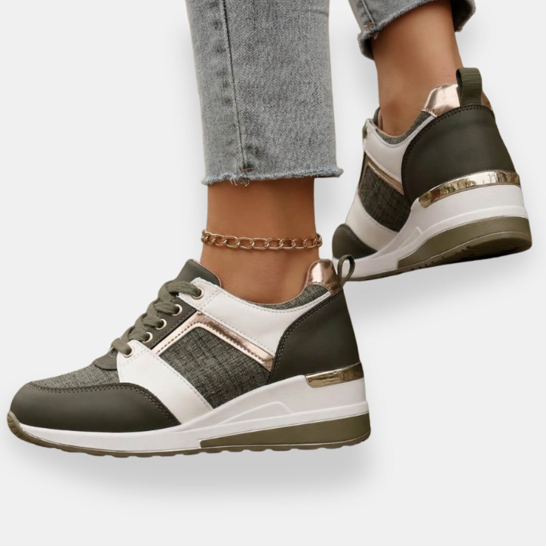 Maugine | Sneakers tricolores compensées