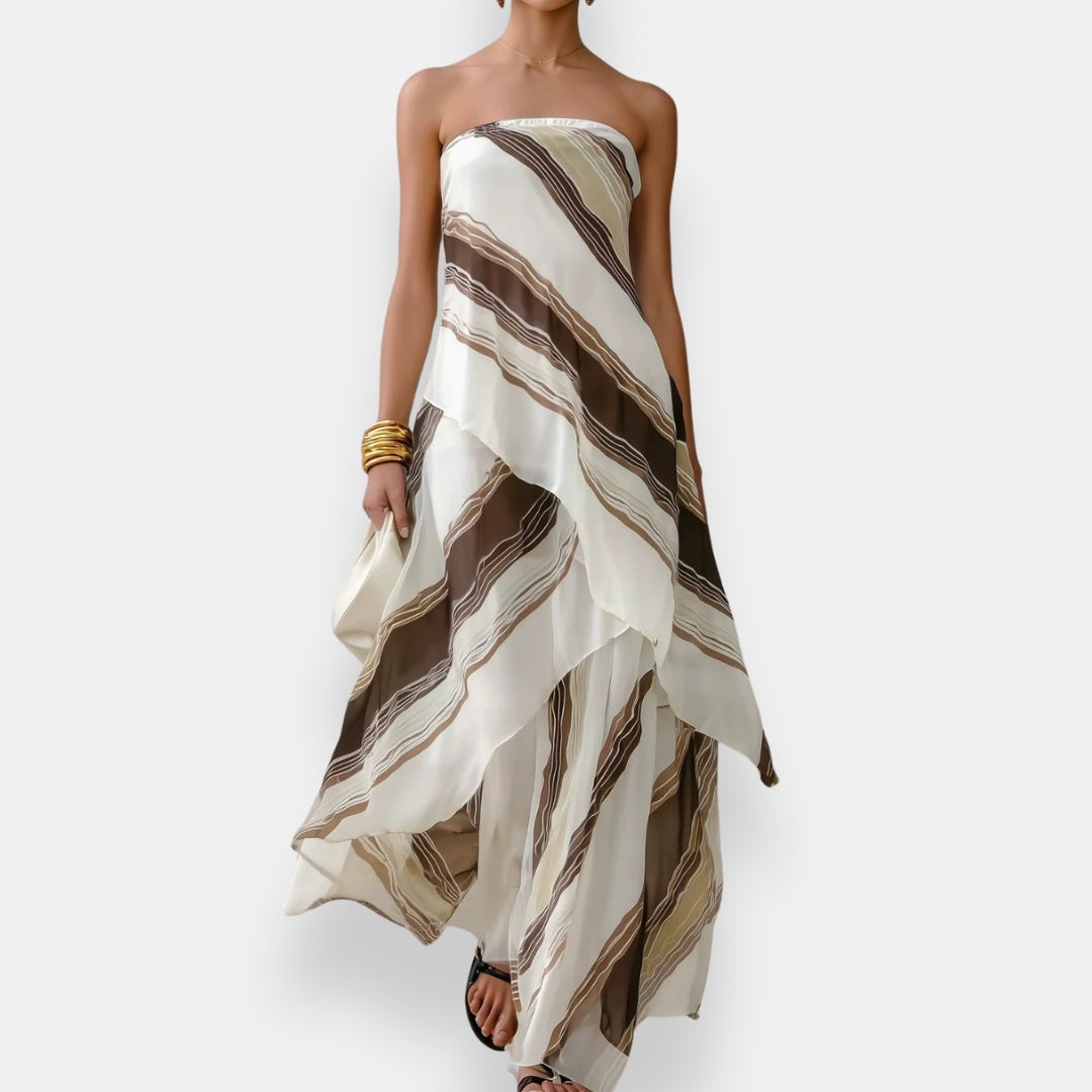 Neige | Robe Longue à Volants