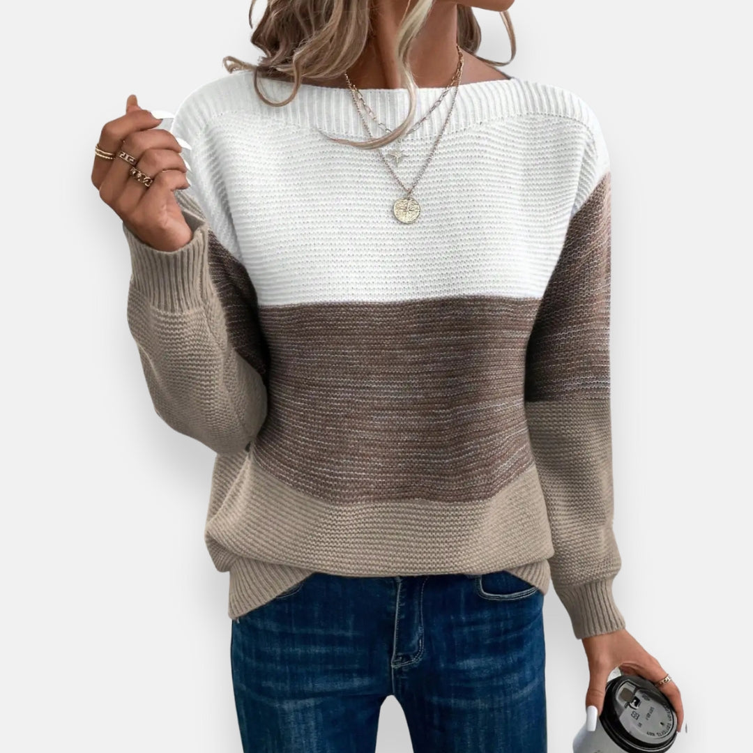 Élyne | Pull colorblock classique