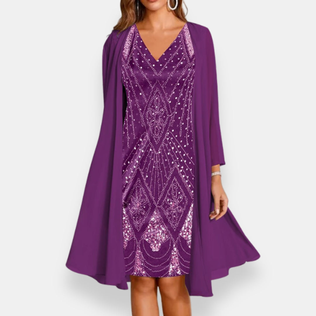 Naéva | Robe Pailletée Veste