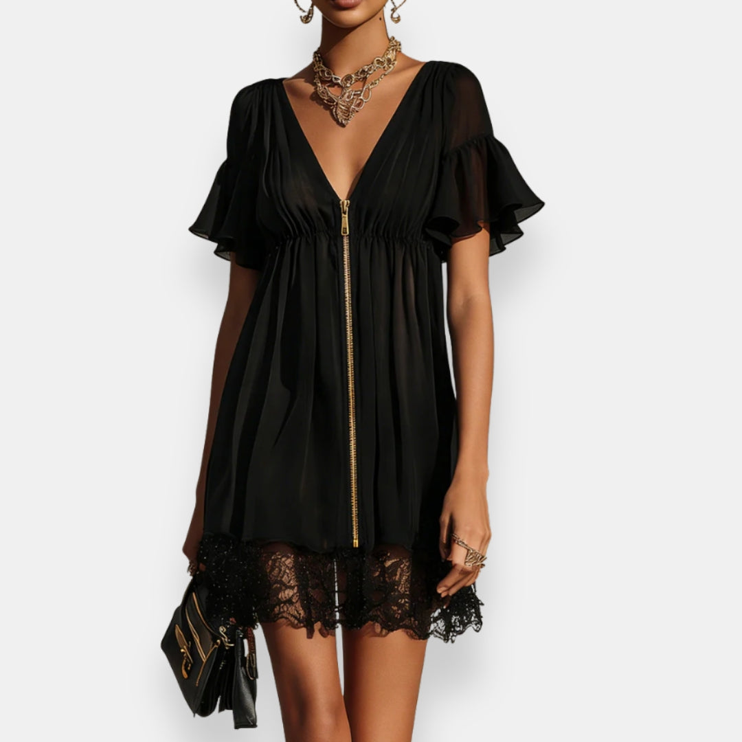 Cariselle | Robe Zippée Volantée