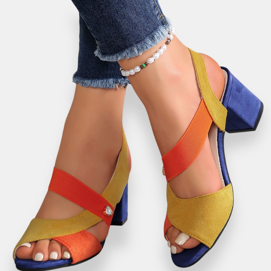 Adalgise | Elastic square-heeled sandals