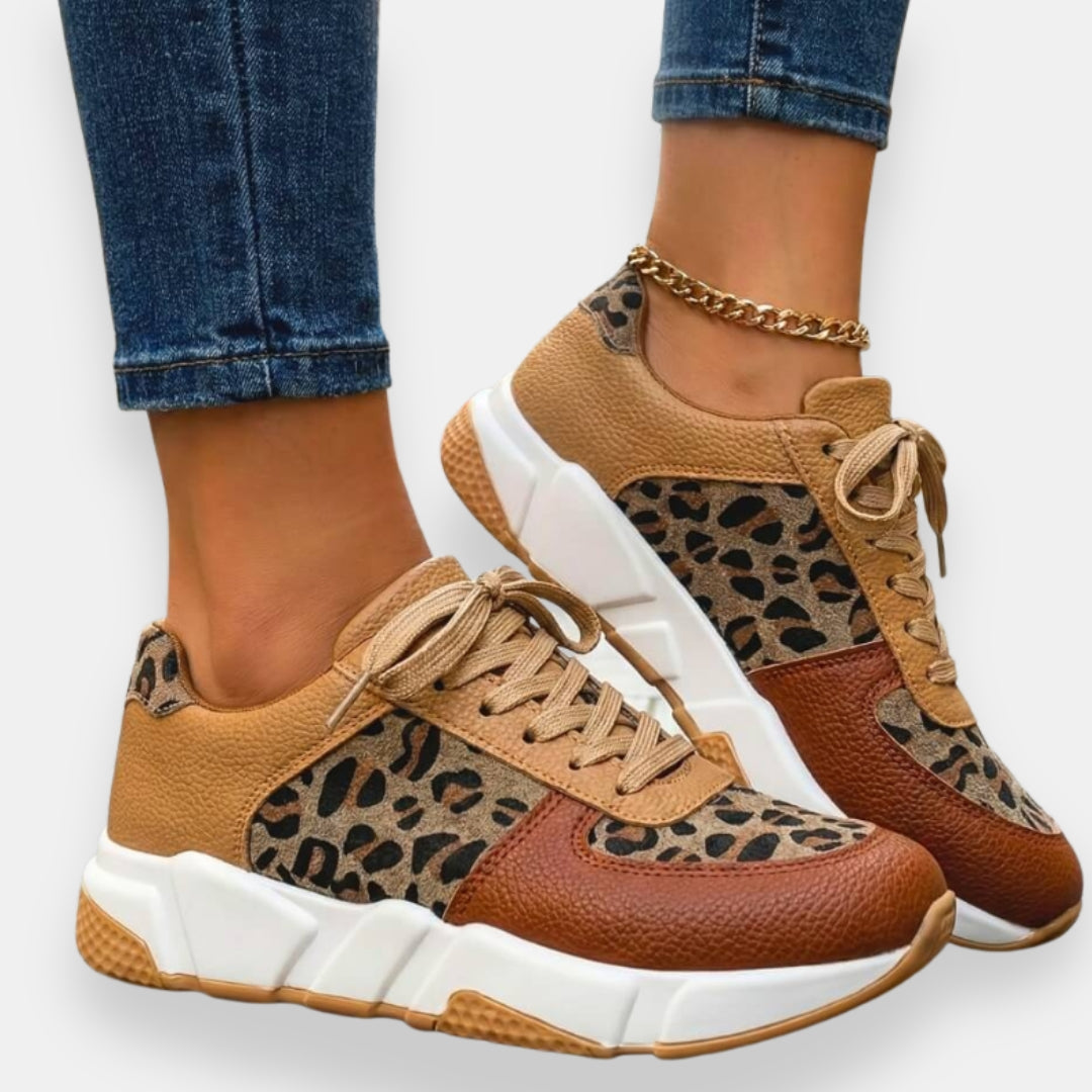 Nivose | Sneakers bicolores léopard
