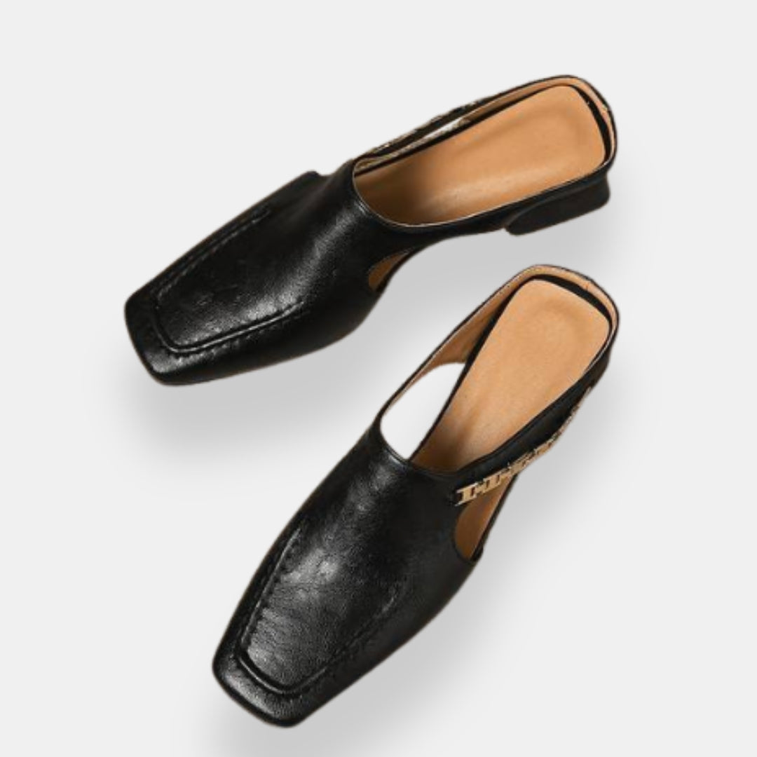 Brédéric | Mules talon chaîne détail