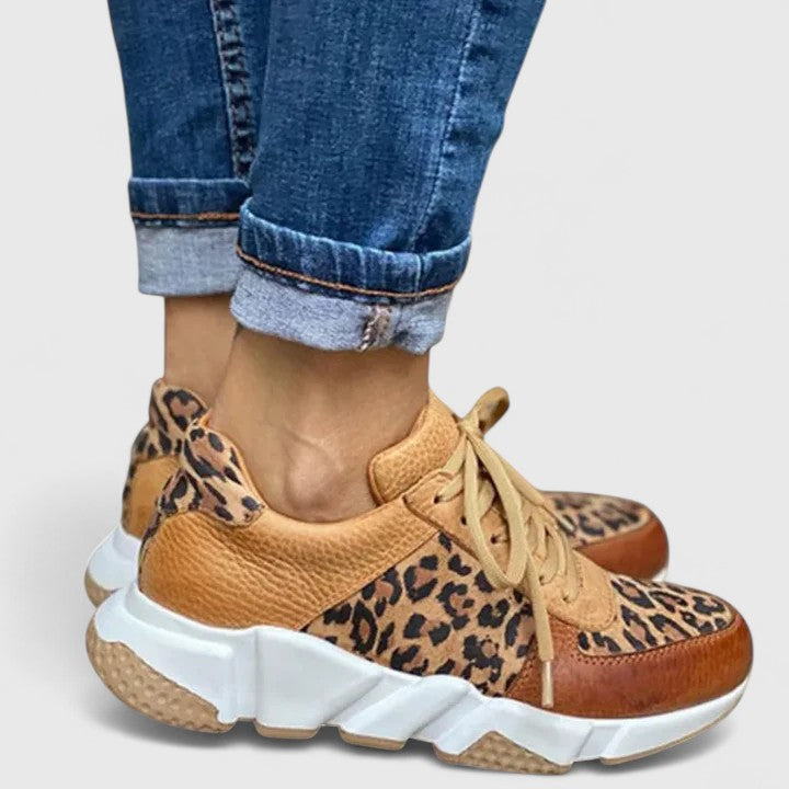 Névroline | Sneakers léopard semelle chunky