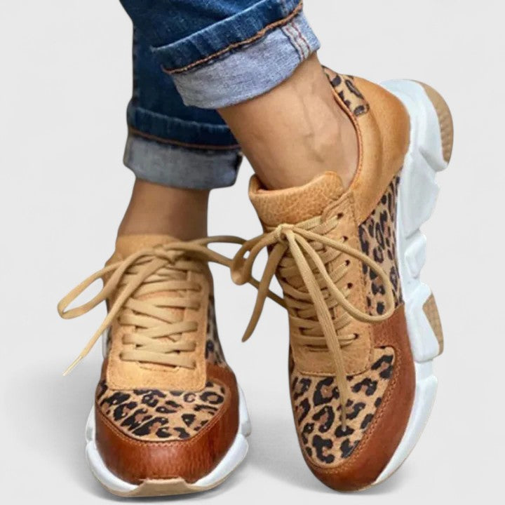 Névroline | Sneakers léopard semelle chunky