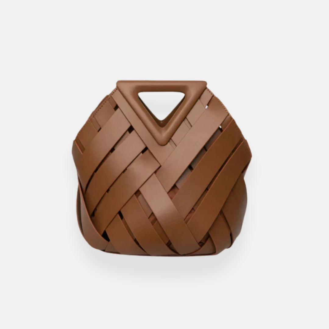 Zara | Sac tressé à poignée triangle