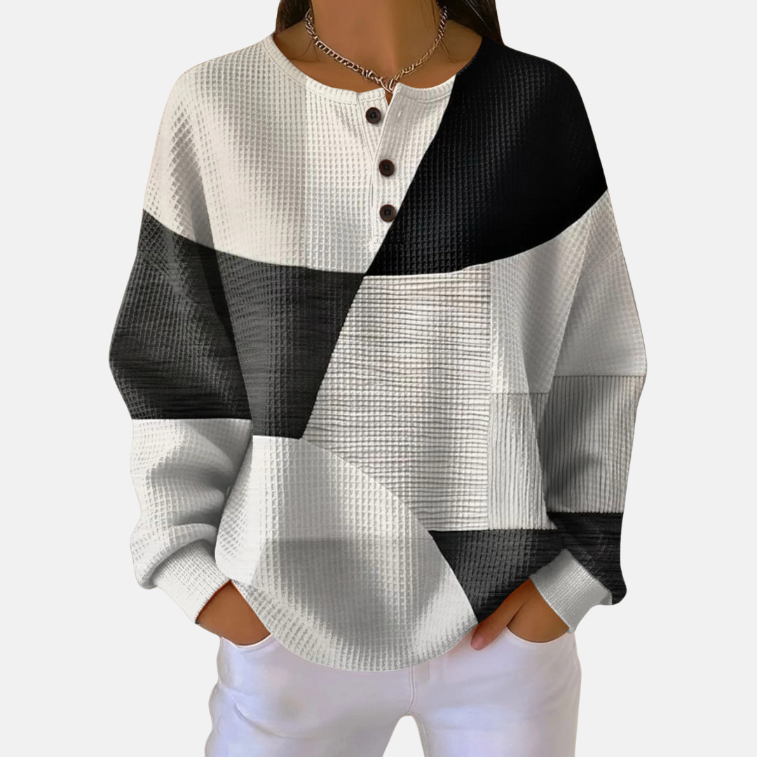 Thalia | Haut à motif géométrique moderne