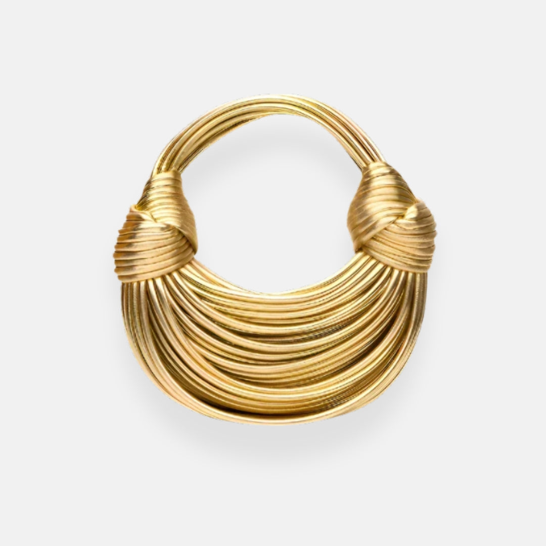 Olympe | Sac à main doré sculptural