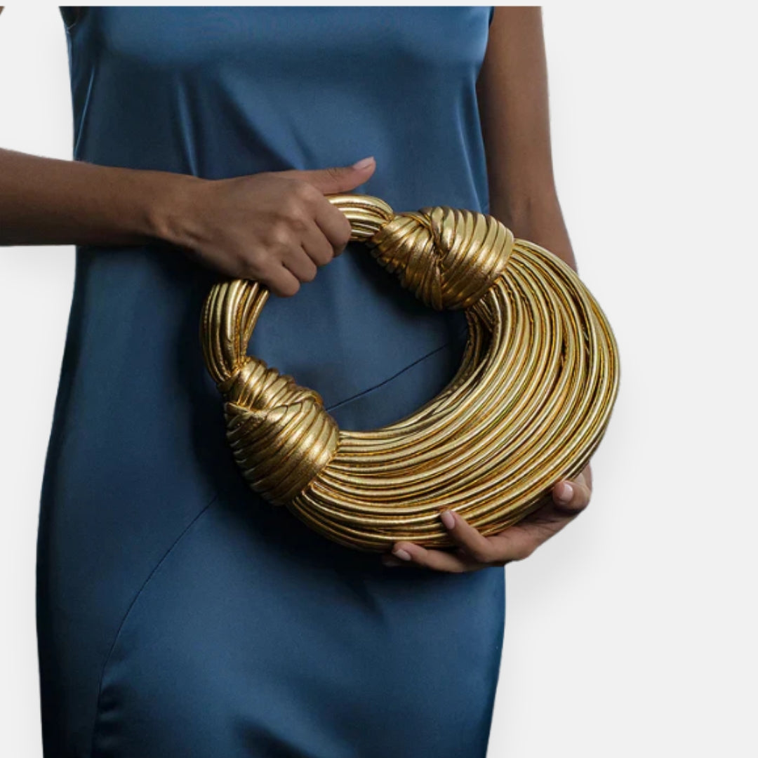 Olympe | Sac à main doré sculptural