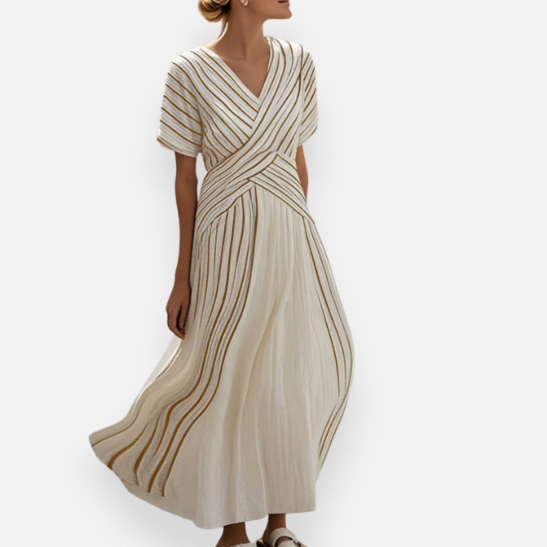 Alizée | Robe fluide à rayures