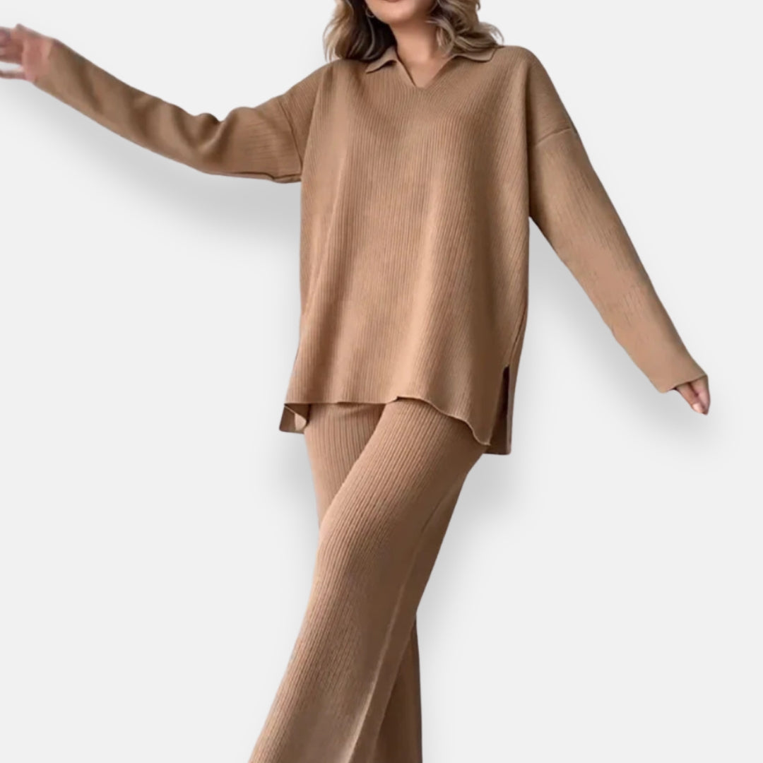 Isaure | Ensemble côtelé décontracté