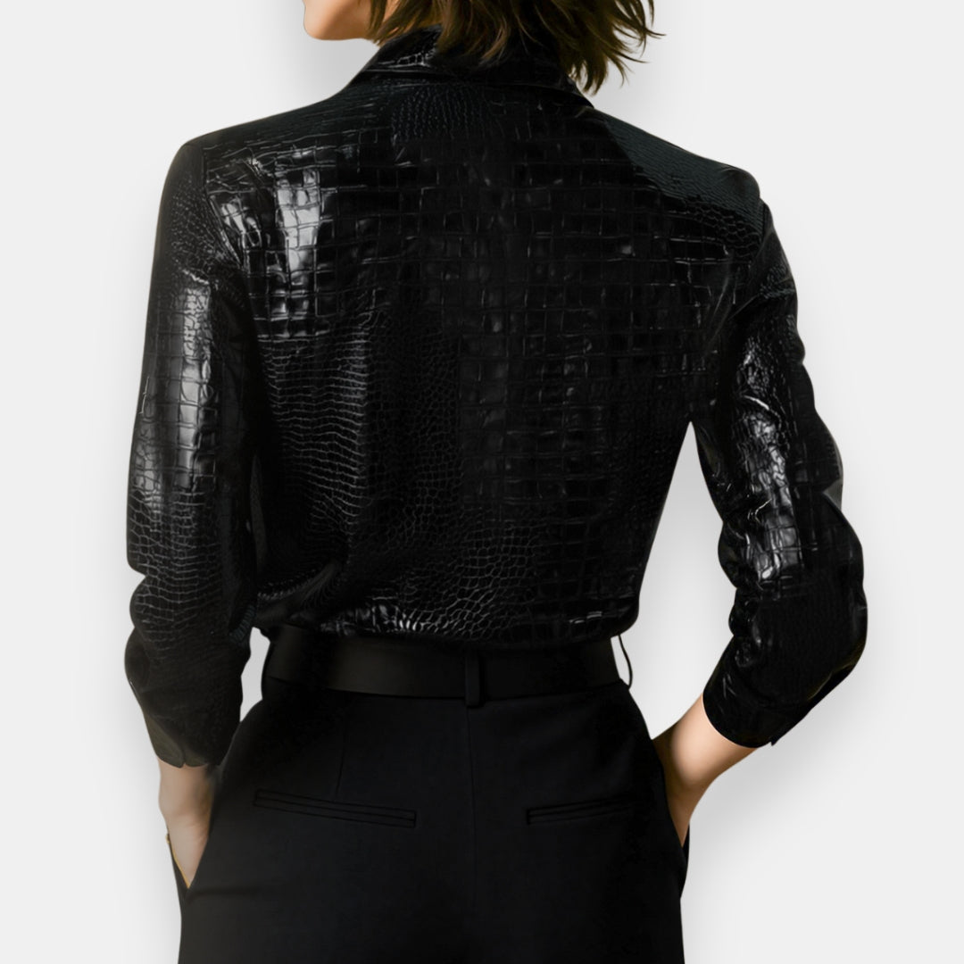 Angeline | Chemise Croco Texturée