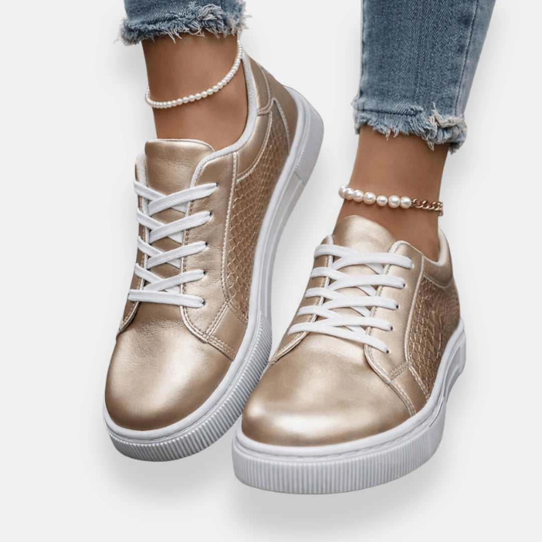 Tanaïs | Sneakers métallisées texturées