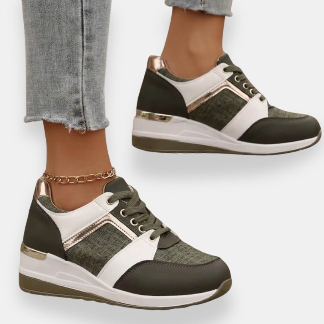 Maugine | Sneakers tricolores compensées