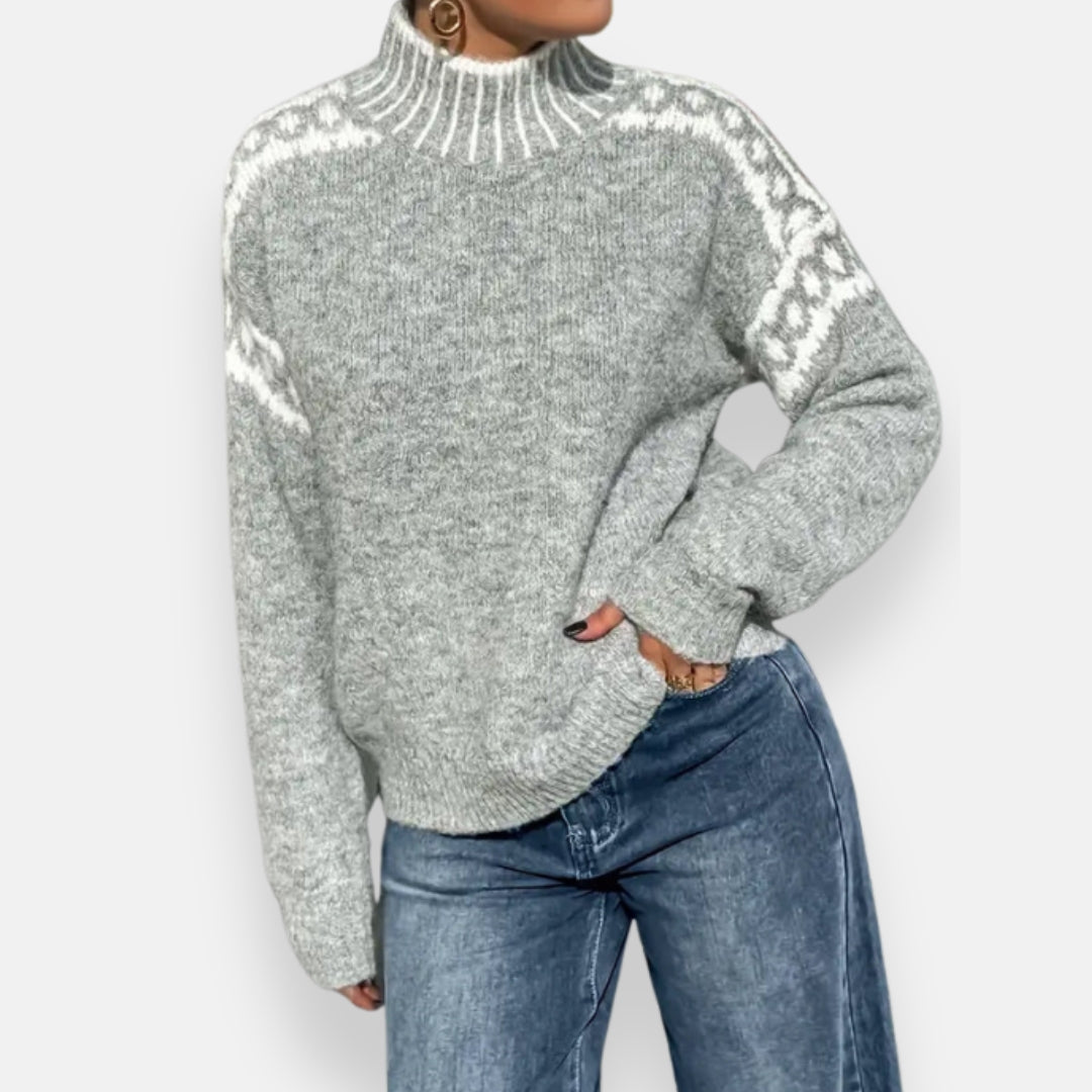 Mélina | Pull en maille à col roulé