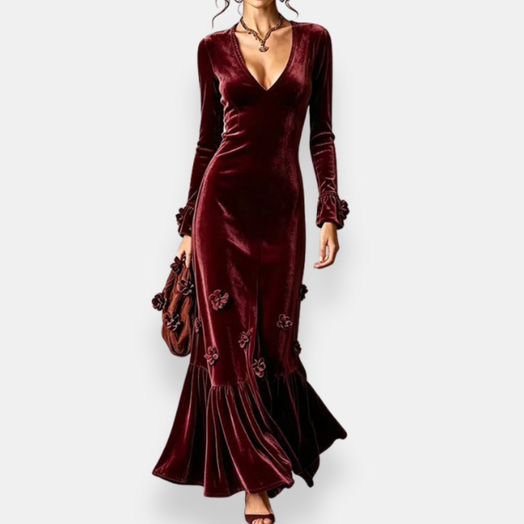 Jeannine | Robe Sirène Fleurie
